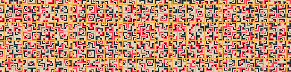 Fototapeta premium Abstract Geometric Pattern generative computational art illustration