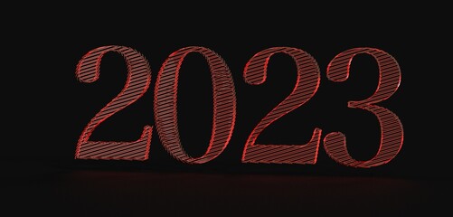 2023 New year change, turn.