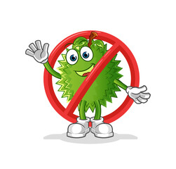 say no to durian mascot. cartoon vector