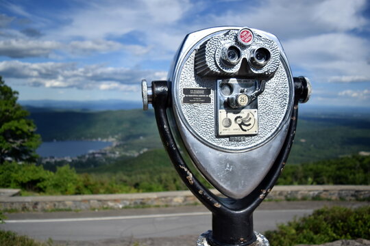 coin operated binoculars at overlook