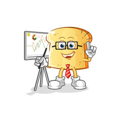 white bread marketing character. cartoon mascot vector