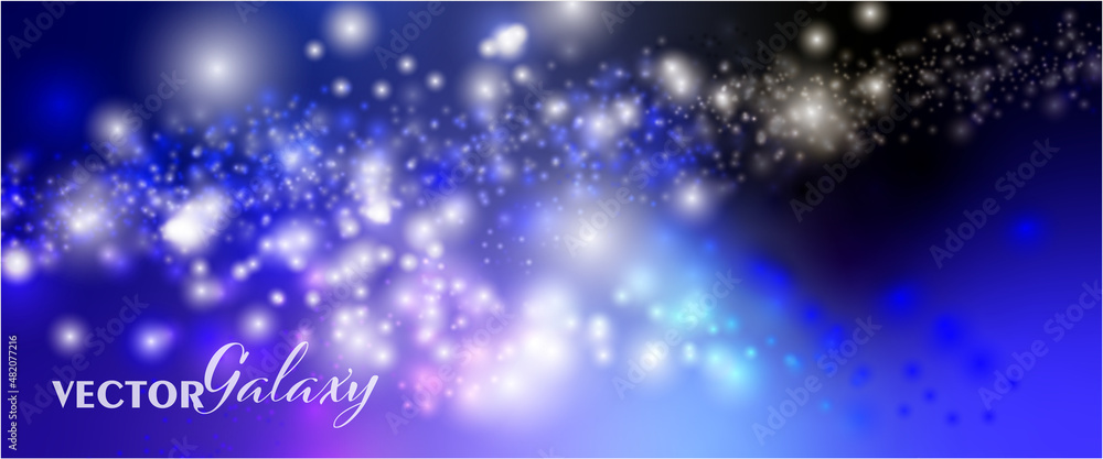 Wall mural magical color galaxy.space background ,realistic nebula and lots of shining stars. infinite universe