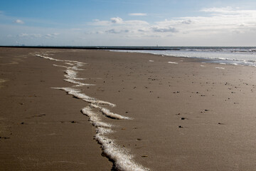 Am Strand der Ostfriesischen Nordseeinsel Borkum