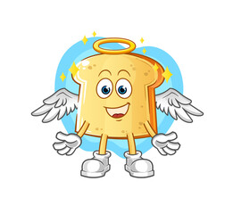 white bread angel with wings vector. cartoon character