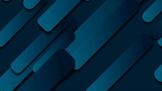 Dark blue minimal composition with geometric diagonal shapes. Abstract concept tech motion background. Seamless looping. Video animation Ultra HD 4K 3840x2160