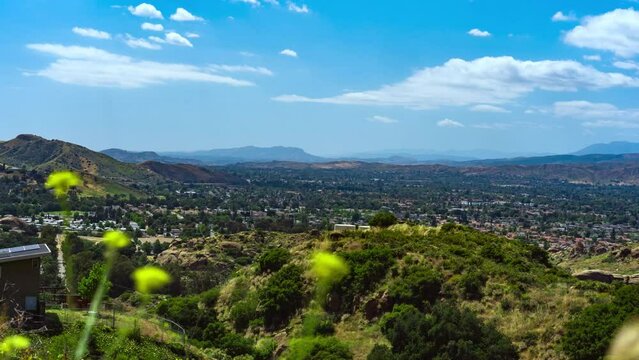 time-lapse view from the top of the hill in Box Canyon Simi Valley California