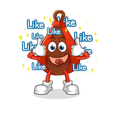 speed bag give lots of likes. cartoon vector