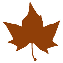 A silhouette of a maple leaf