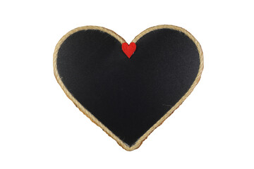Empty chalkboard texture in heart shape. Double frame from Blackboard and white background. image for background, wallpaper and copy space. bill board wood frame in heart shape for add text.