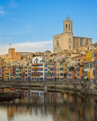 Girona cityscape views of the river