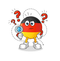 german flag searching illustration. character vector