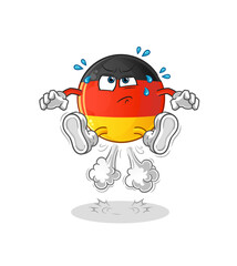 Obraz na płótnie Canvas german flag fart jumping illustration. character vector