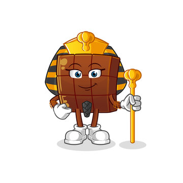 recommend clip art: chocolate bar ancient egypt cartoon. cartoon mascot vector