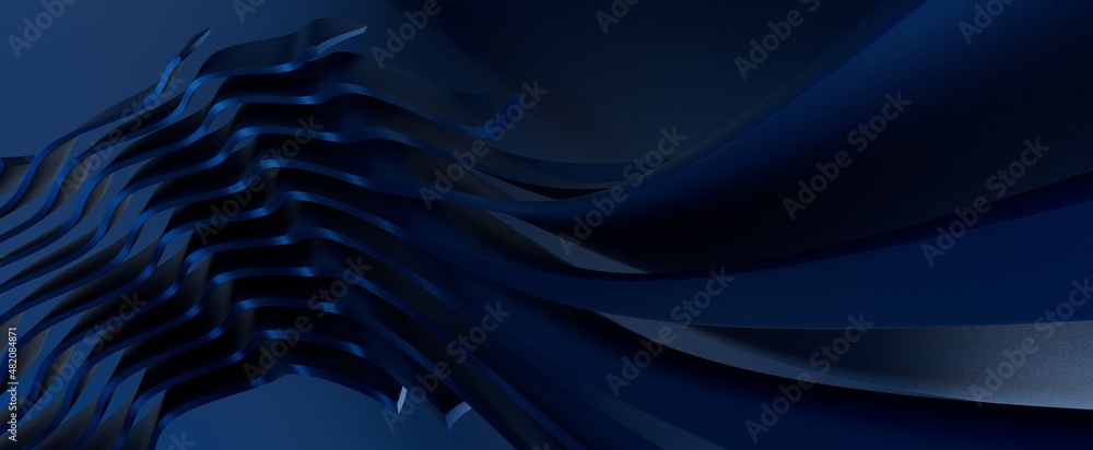 Aufkleber blue line connection on abstract technology background.