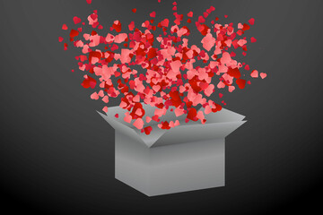 Heart Icon. Valentine's Day.Heart background.Vector Illustration.