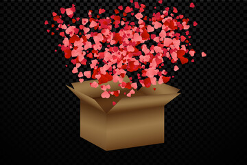 Heart Icon. Valentine's Day.Heart background.Vector Illustration.