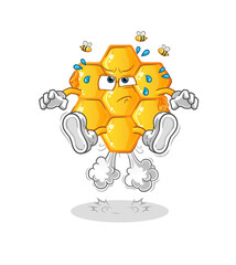 honey pattern fart jumping illustration. character vector