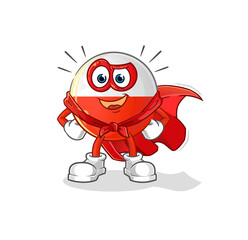 poland flag heroes vector. cartoon character