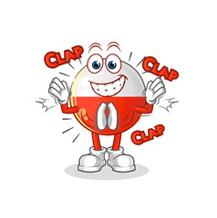 poland flag applause illustration. character vector