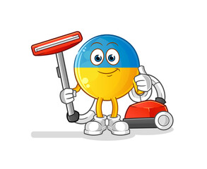ukraine flag clean with a vacuum . character vector