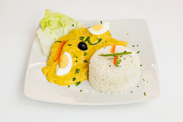 Huancaina sauce in a delicious Peruvian recipe, serve it with potatoes and hard-boiled egg or corn....