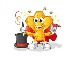 Fototapeta premium honey pattern magician illustration. character vector