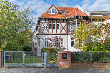 Mansion at Baseler Street 70 in Lichterfelde, Berlin, Germany