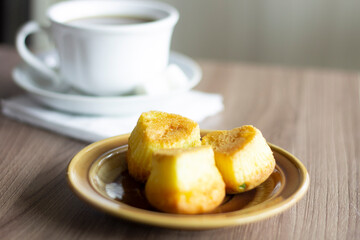 Closeup cup of coffee honey and cookies dessert breakfast mug milk cappuccino latte espresso food morning sweet tasty bakery cake pastry nobody macro baked delicious