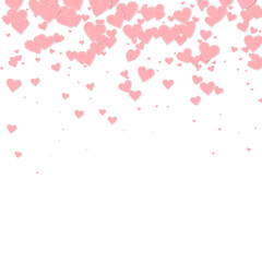 Fototapeta na wymiar Pink heart love confettis. Valentine's day gradien