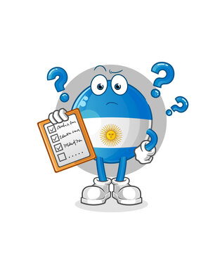 recommend clip art: argentina flag schedule list vector. cartoon character