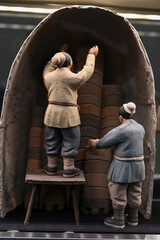 Miniature model of ancient Chinese workers