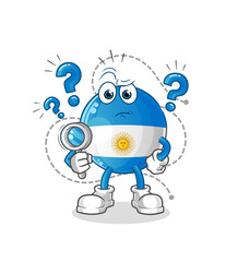 argentina flag searching illustration. character vector