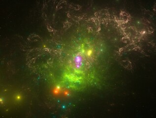 Imaginatory fractal abstract background Image