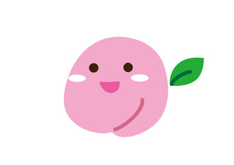 桃　キャラクター　線なし