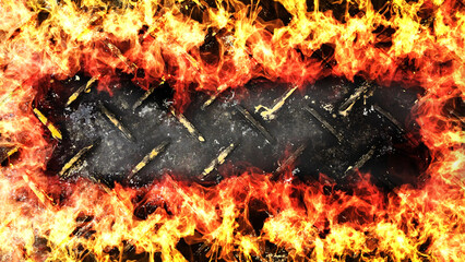 炎フレーム背景