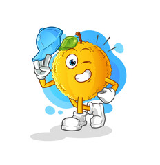 Fototapeta premium jackfruit young boy character cartoon