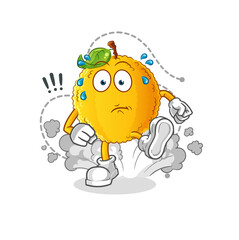 jackfruit running illustration. character vector