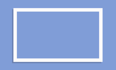 blue background with white outline box