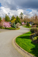 Outdoor landscape garden in North Vancouver, British Columbia, Canada.