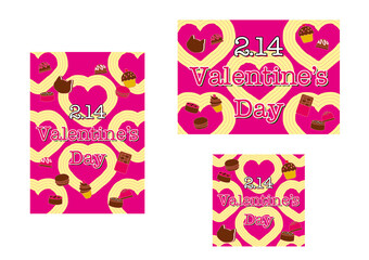 バレンタインポスター　イラスト素材　Valentine illustration