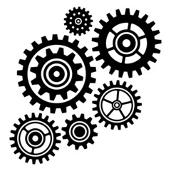 歯車のシルエットイラスト