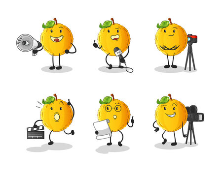 jackfruit entertainment group character. cartoon mascot vector