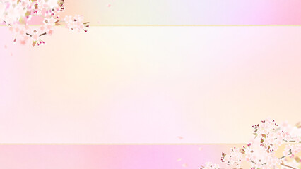 Pastel background material using cherry blossoms