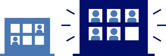 空室の少ないマンション・アパート／ベクター素材／色変え自由