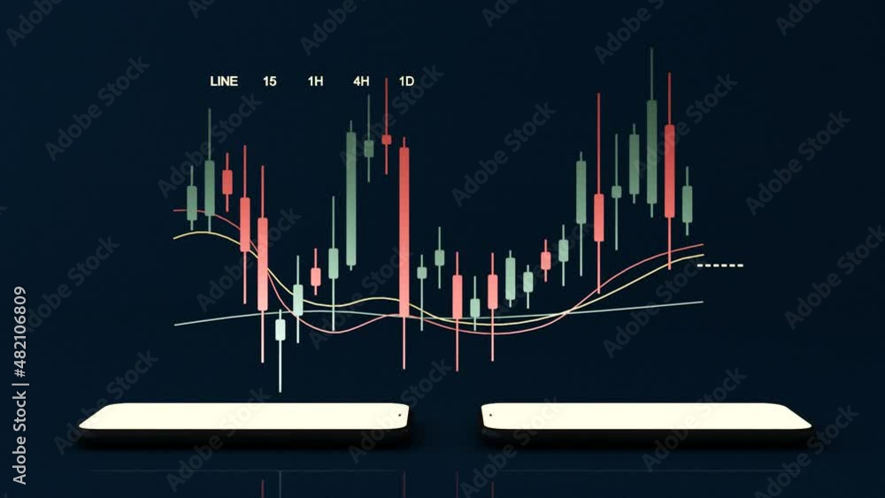Poster digital currency gold transfer coins it is enclosed around a digital currency chart with bars altern