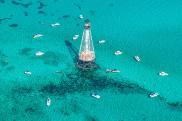 alligator reef lighthouse aerial view