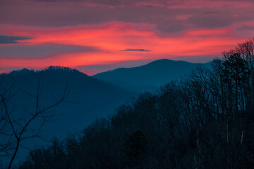 North Carolina mountain sunrise 