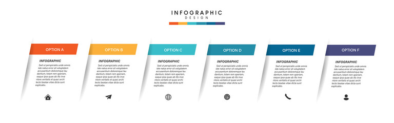 Steps business timeline process infographic template design with icons