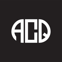ACQ letter logo design on black background. ACQ creative initials letter logo concept. ACQ letter design.