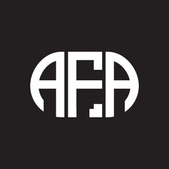 AFA letter logo design on black background. AFA creative initials letter logo concept. AFA letter design.
